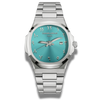 Turquoise Arabic Dial Watch – Tiffany Blue "Casablancan" Edition – Arabic Numerals – 43mm Stainless Steel