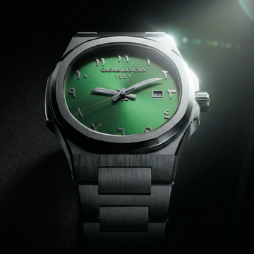 Green Arabic Dial Watch – Eastern Arabic Numerals – Sapphire Crystal 43mm – Al-Riyadh Casablancan