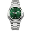 Men’s Automatic-Style Display Arabic Dial 43 MM Stainless Steel Watch – Green – Khanjar Hands – Casablancan